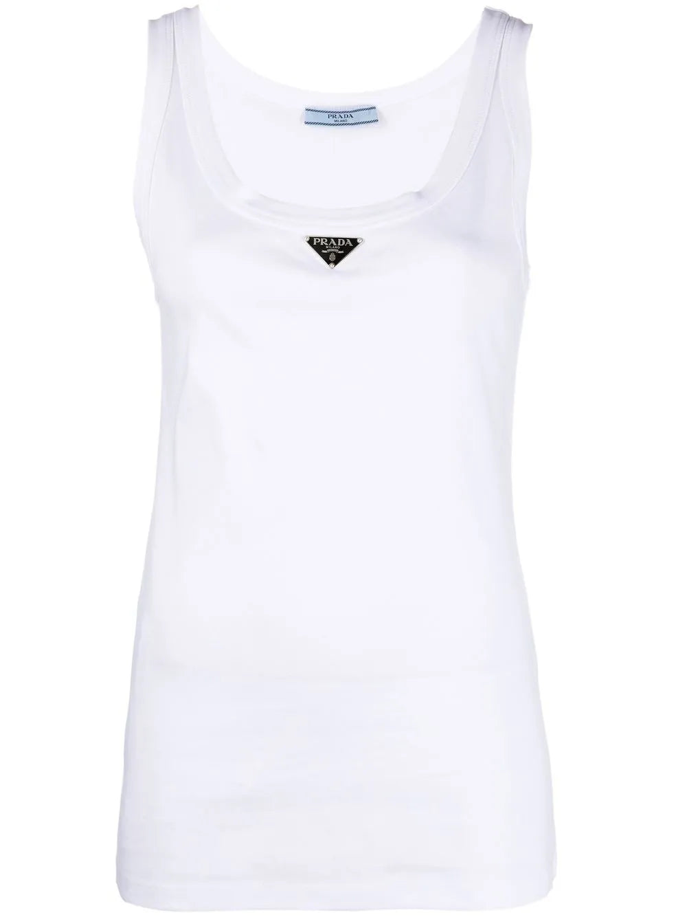 Prada ribbed-knit jersey tank top white - Image 2
