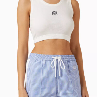 Loewe Cropped Anagram tank top in cotton