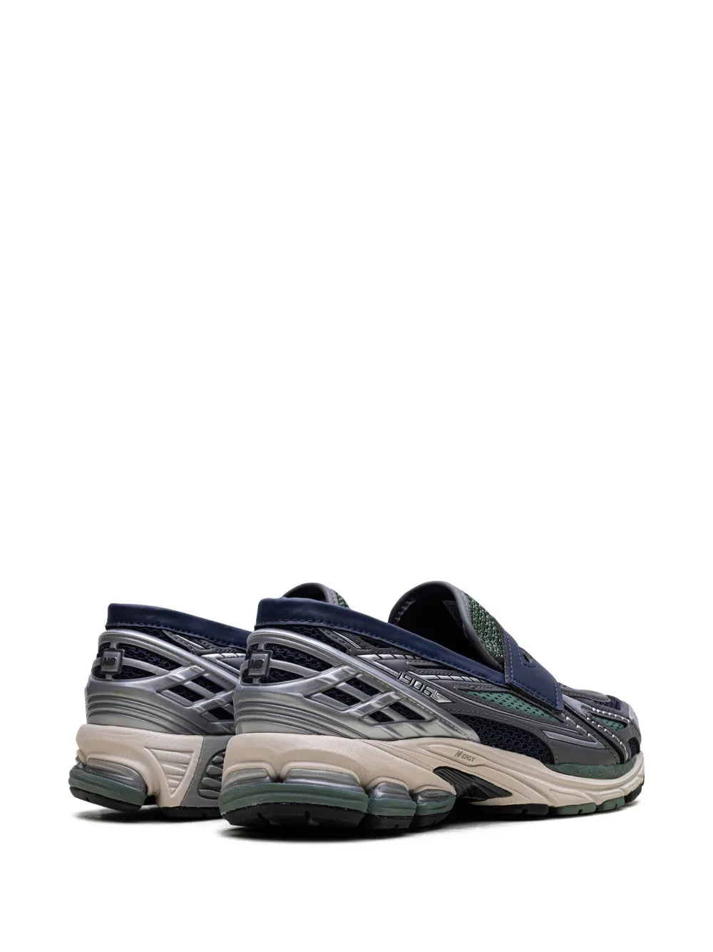 New Balance 1906L "Silver Metallic/Navy/Dark Juniper" loafers - Image 2