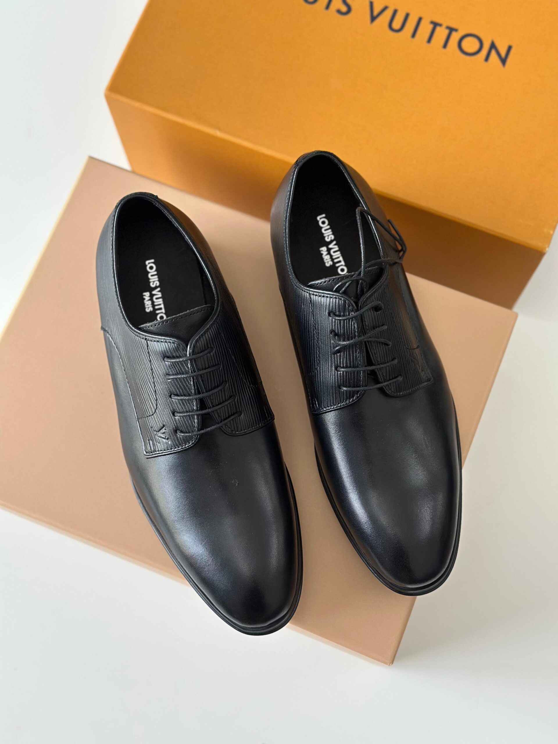 Louis Vuitton Black Leather Haussmann Derby - Image 2