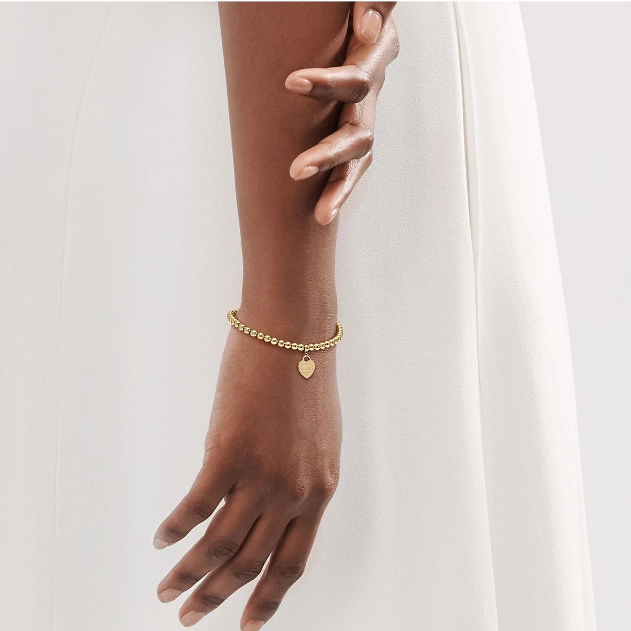 TIFFANY & CO Mini Heart Tag Bead Bracelet - Image 7