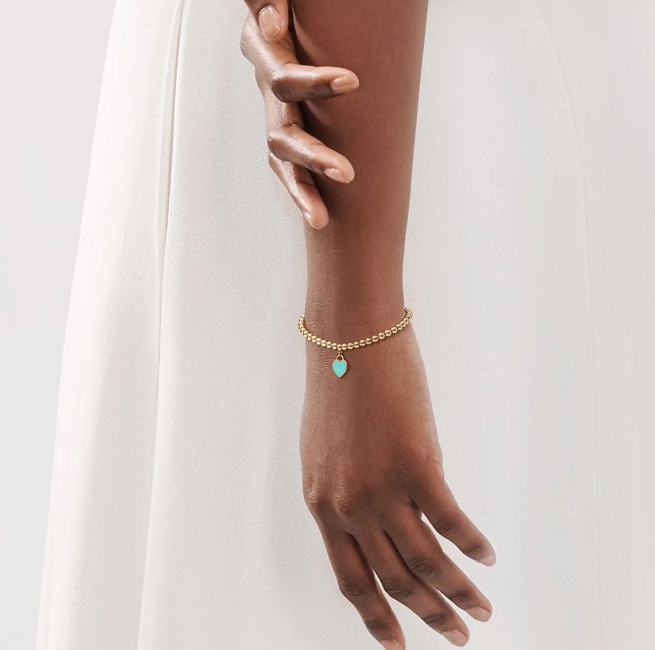 TIFFANY & CO Mini Heart Tag Bead Bracelet - Image 6