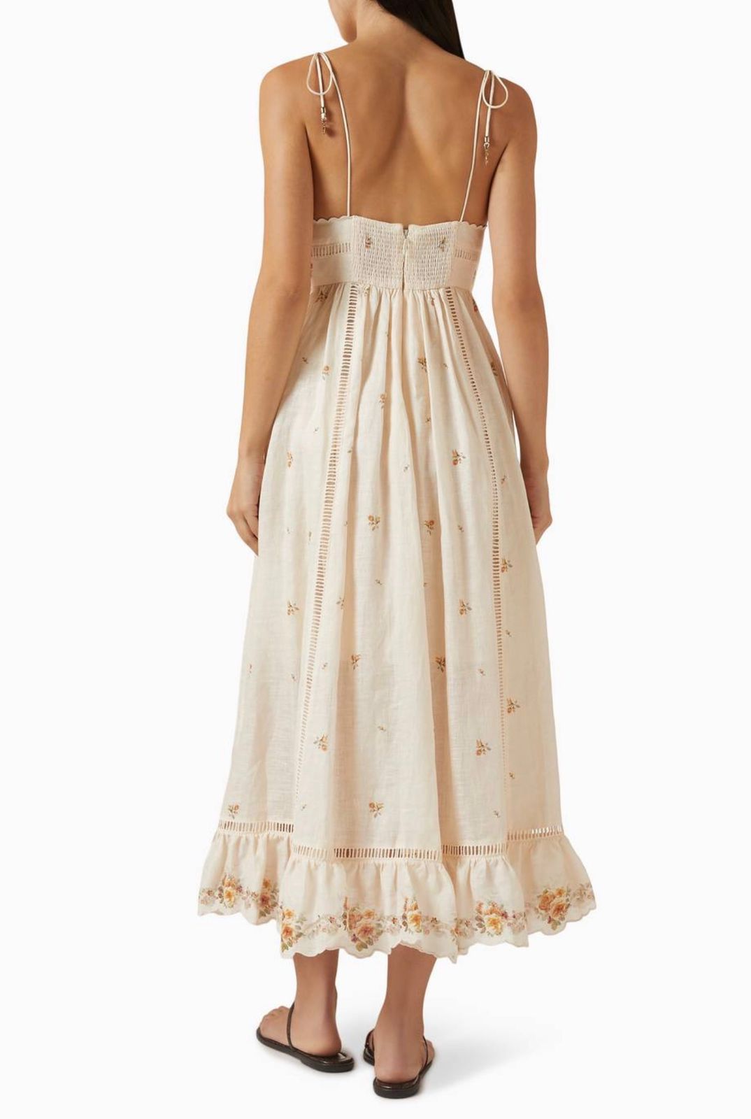 Buy Zimmermann Neutral Patience Cami Dress in Linen - Image 2