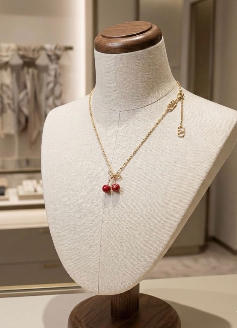 Valentino Garavani cherry-motif Necklace & Earrings - Image 4