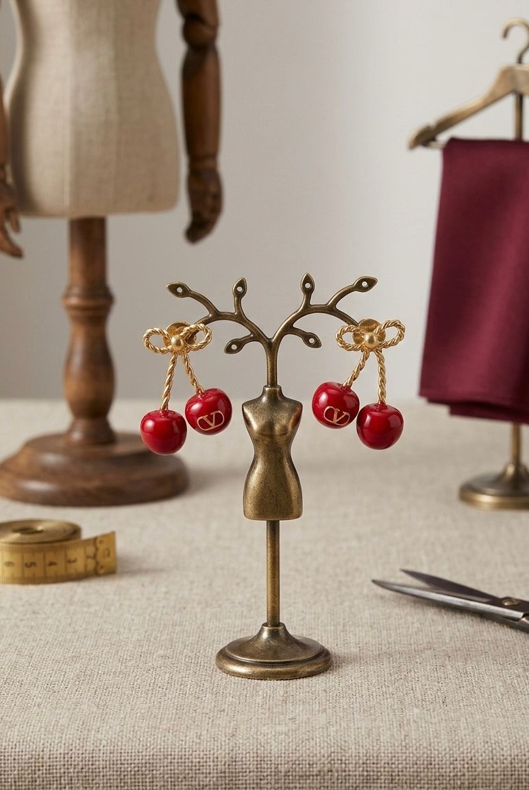 Valentino Garavani cherry-motif Necklace & Earrings - Image 3
