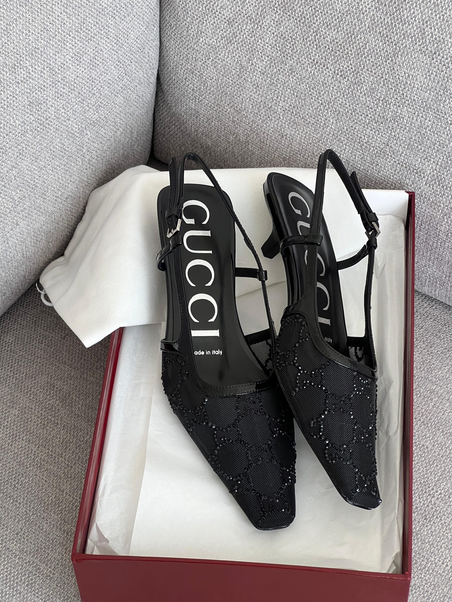 Gucci GG Crystal Slingback