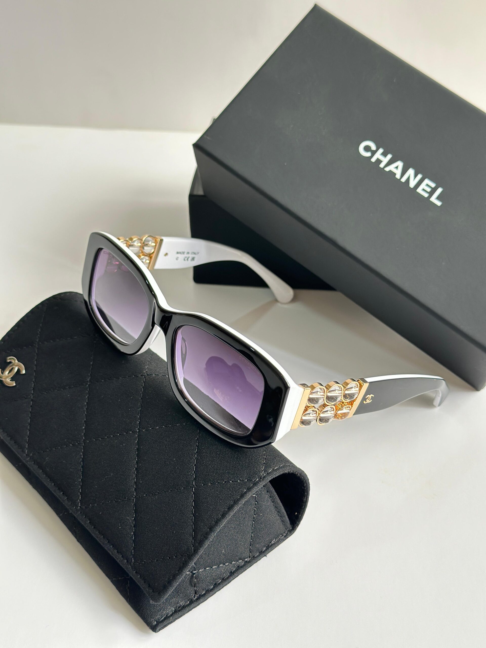 CHANEL Oval Sunglasses - Image 4