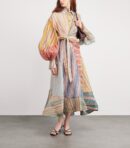 ZIMMERMANN Rebellion Striped Midi Dress