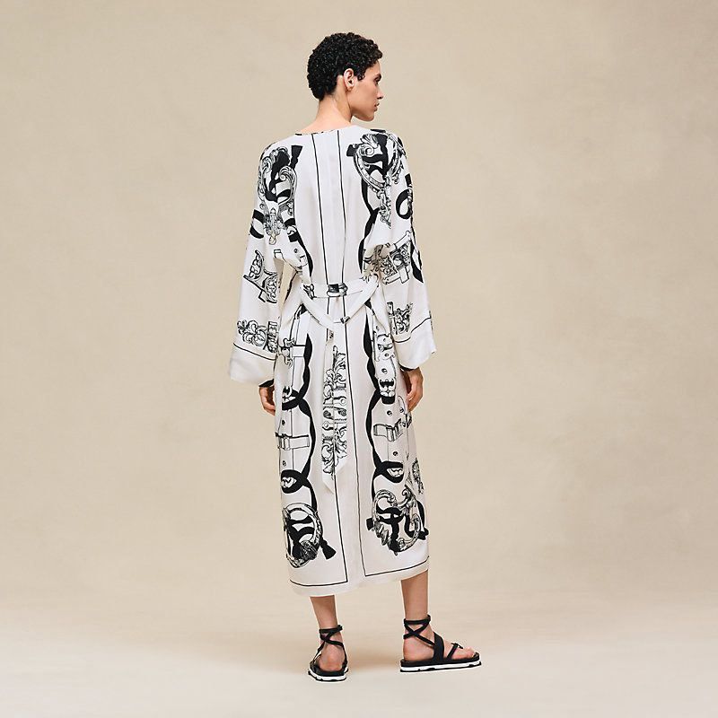 Hermès "Ferronnerie Remix" caftan Blanc Nacre - Image 2