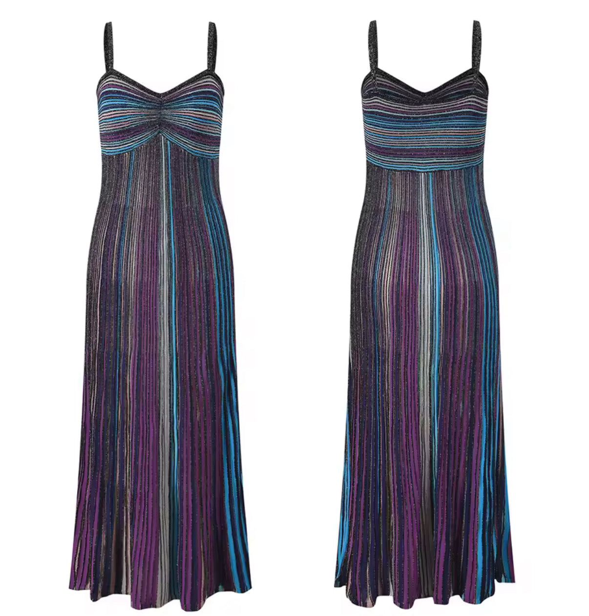 Missoni Blue Sequin-embellished Sleeveless Maxi dress - Image 4