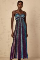 Missoni Blue Sequin-embellished Sleeveless Maxi dress