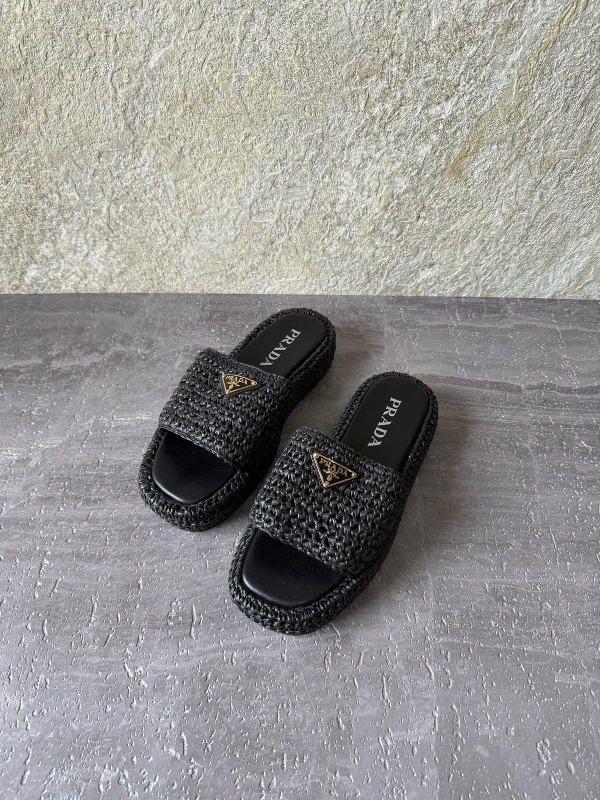 Prada Crochet Flatform Slides - Image 2