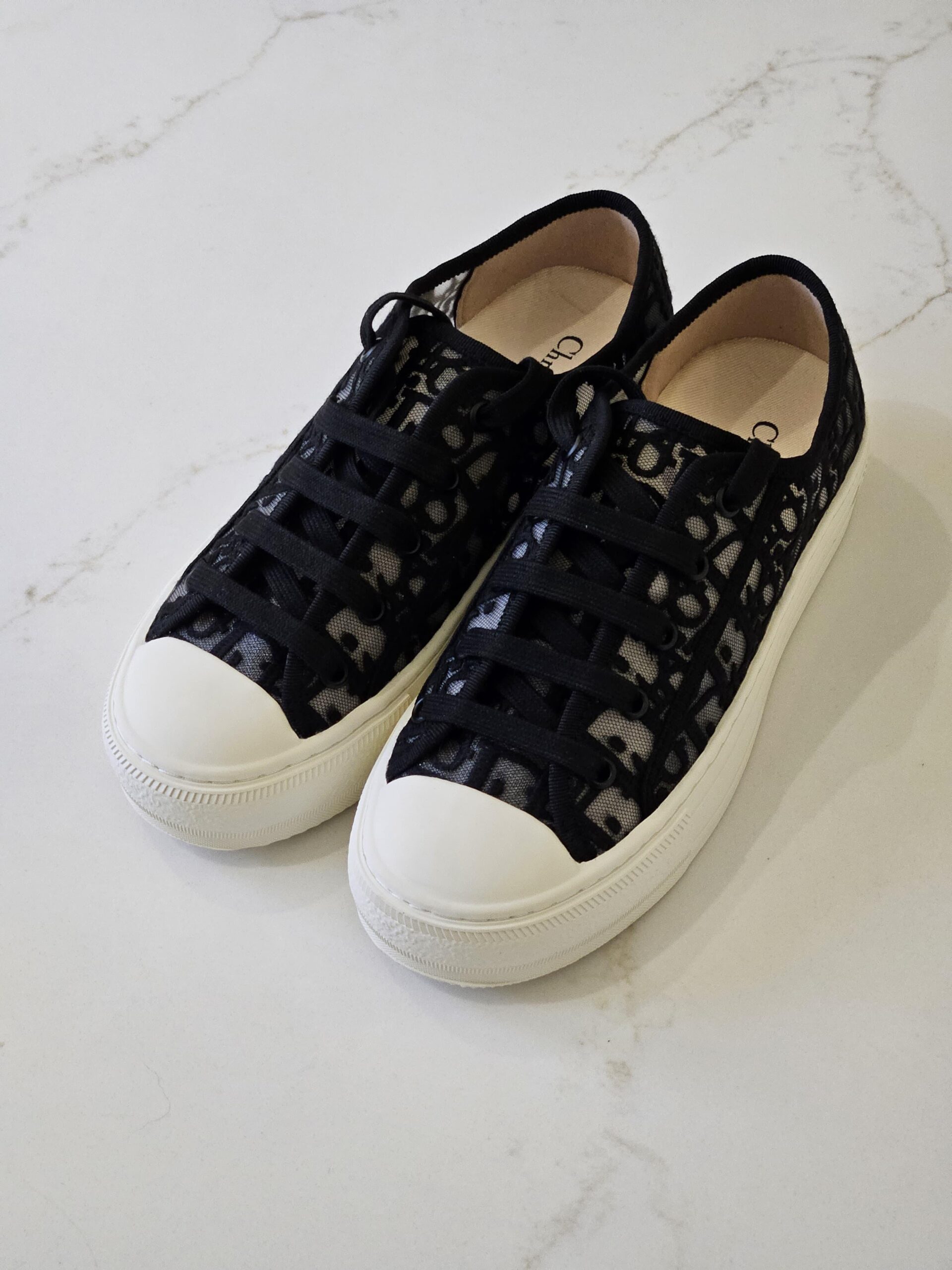 Dior Walk'n'Dior Sneaker Black Dior Oblique Embroidered Mesh - Image 4