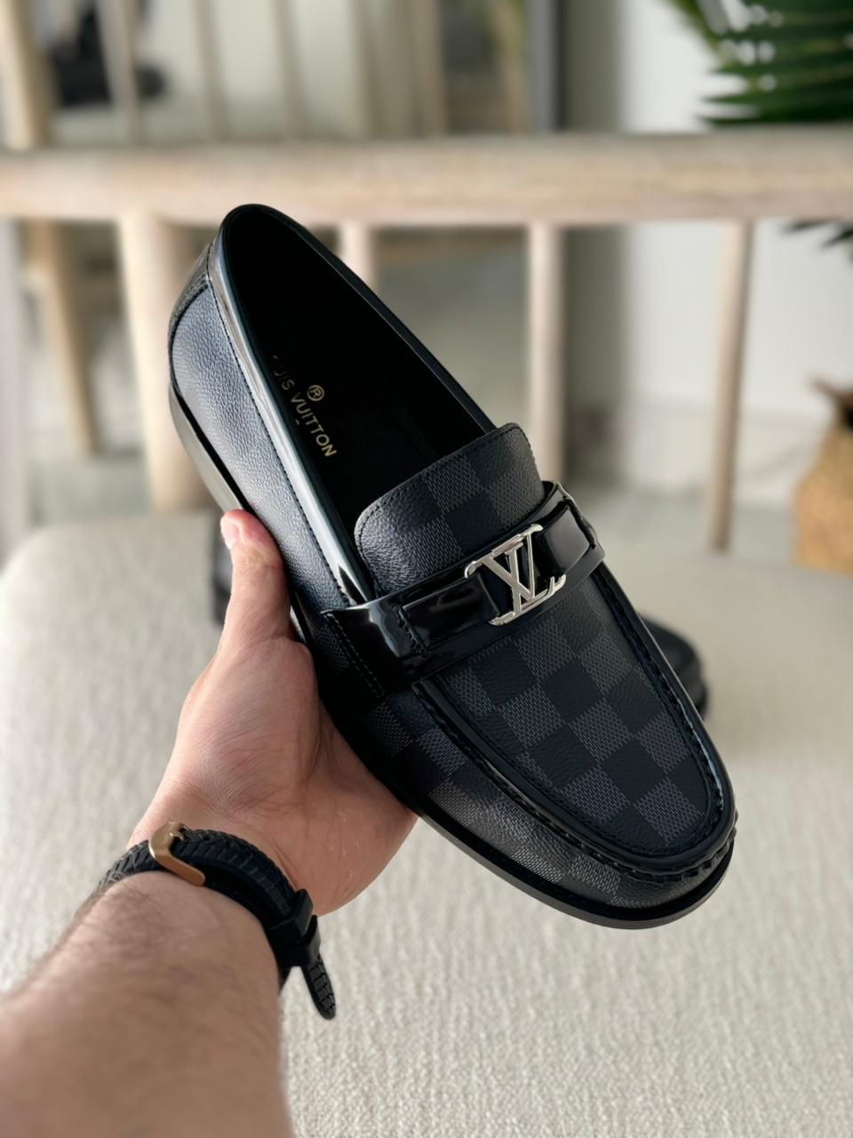 Louis Vuitton Damier Graphite Major loafers - Image 4