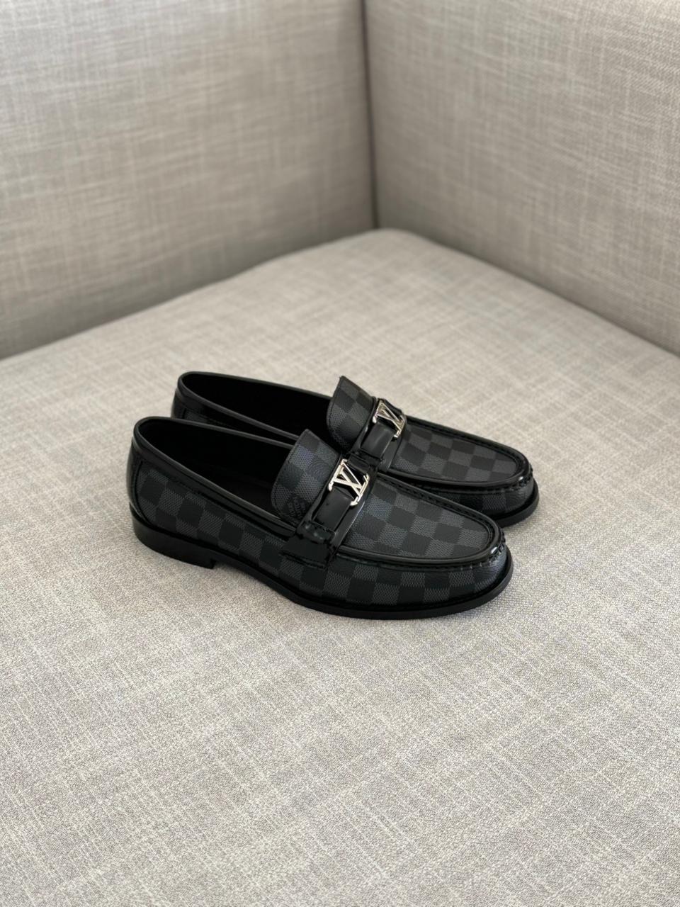 Louis Vuitton Damier Graphite Major loafers