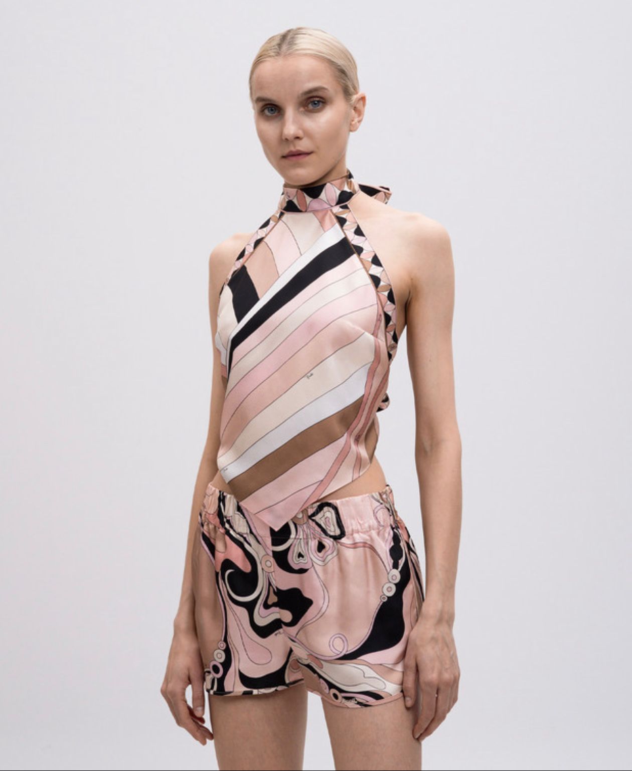 PUCCI - Pink striped silk top - Image 2