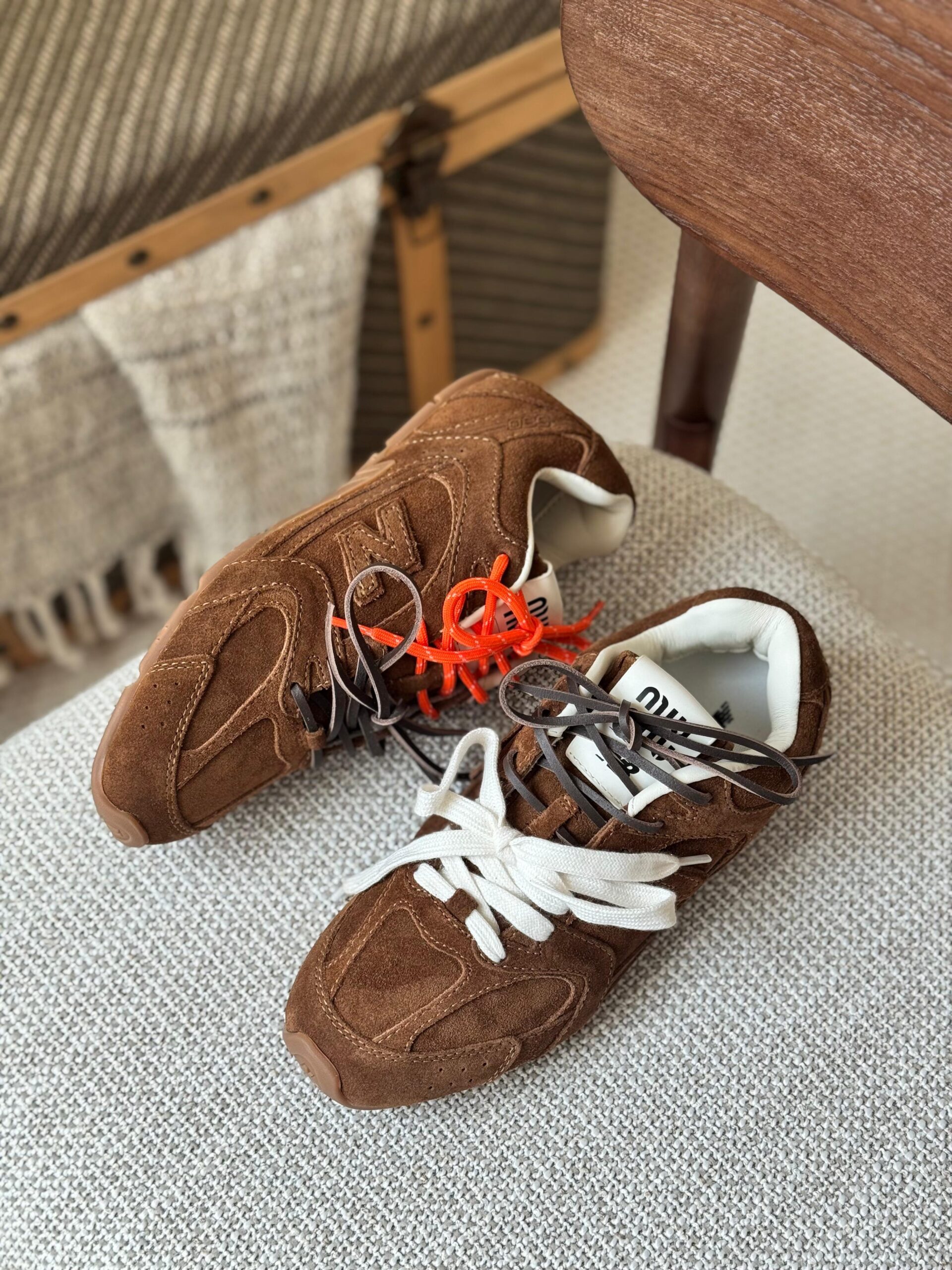 Miu Miu x New Balance 530 SL suede sneakers