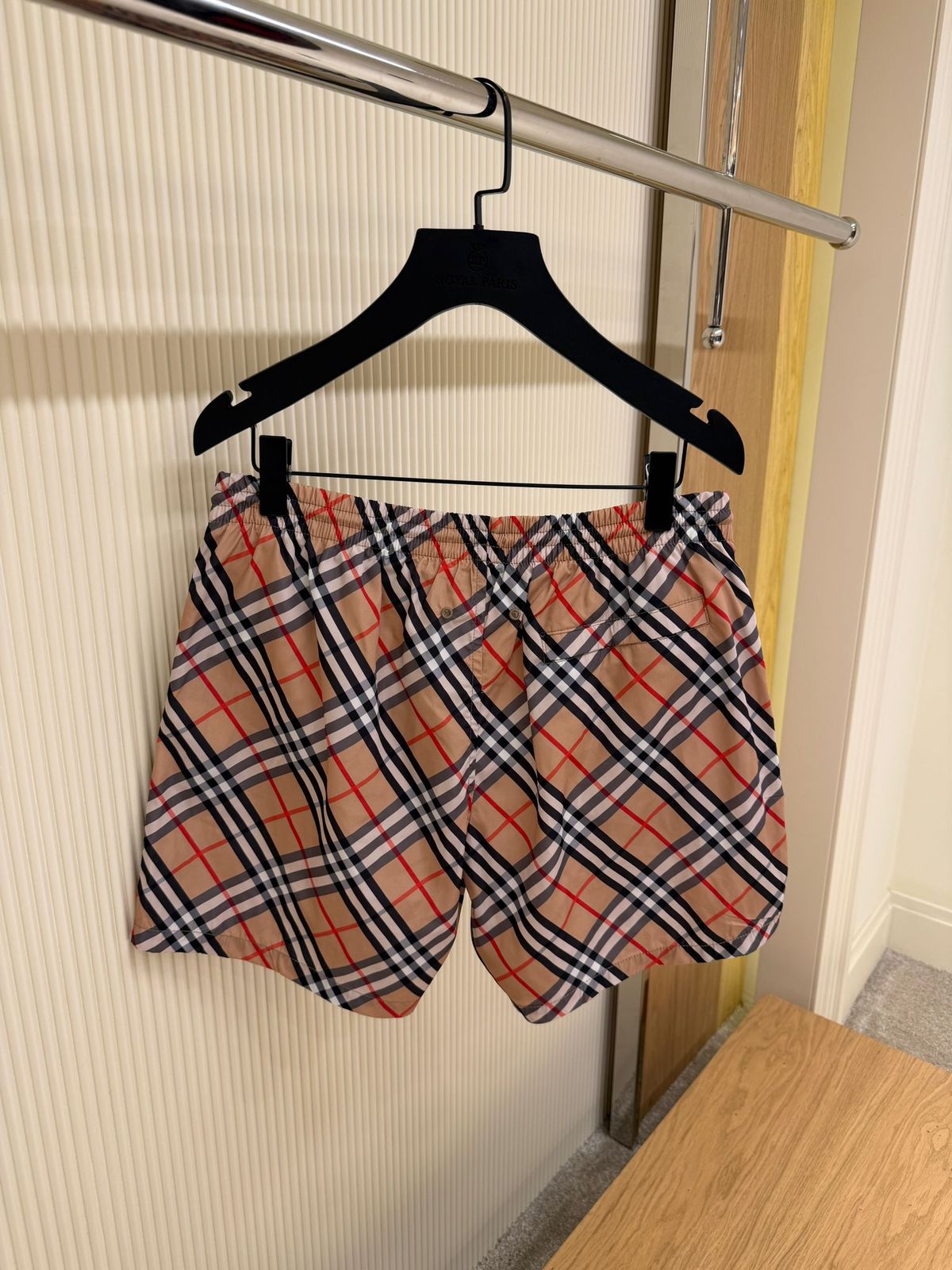 Burberry Neutral Logo Appliqué Vintage Shorts - Image 6