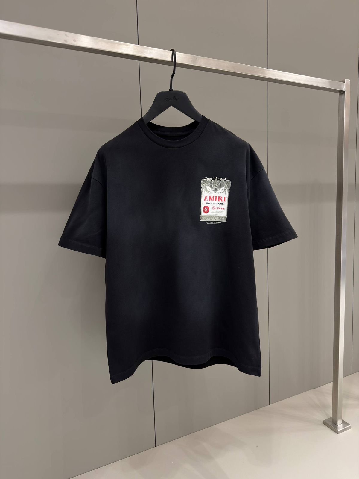 AMIRI Black Cotton Chateau Stamp T-Shirt - Image 4