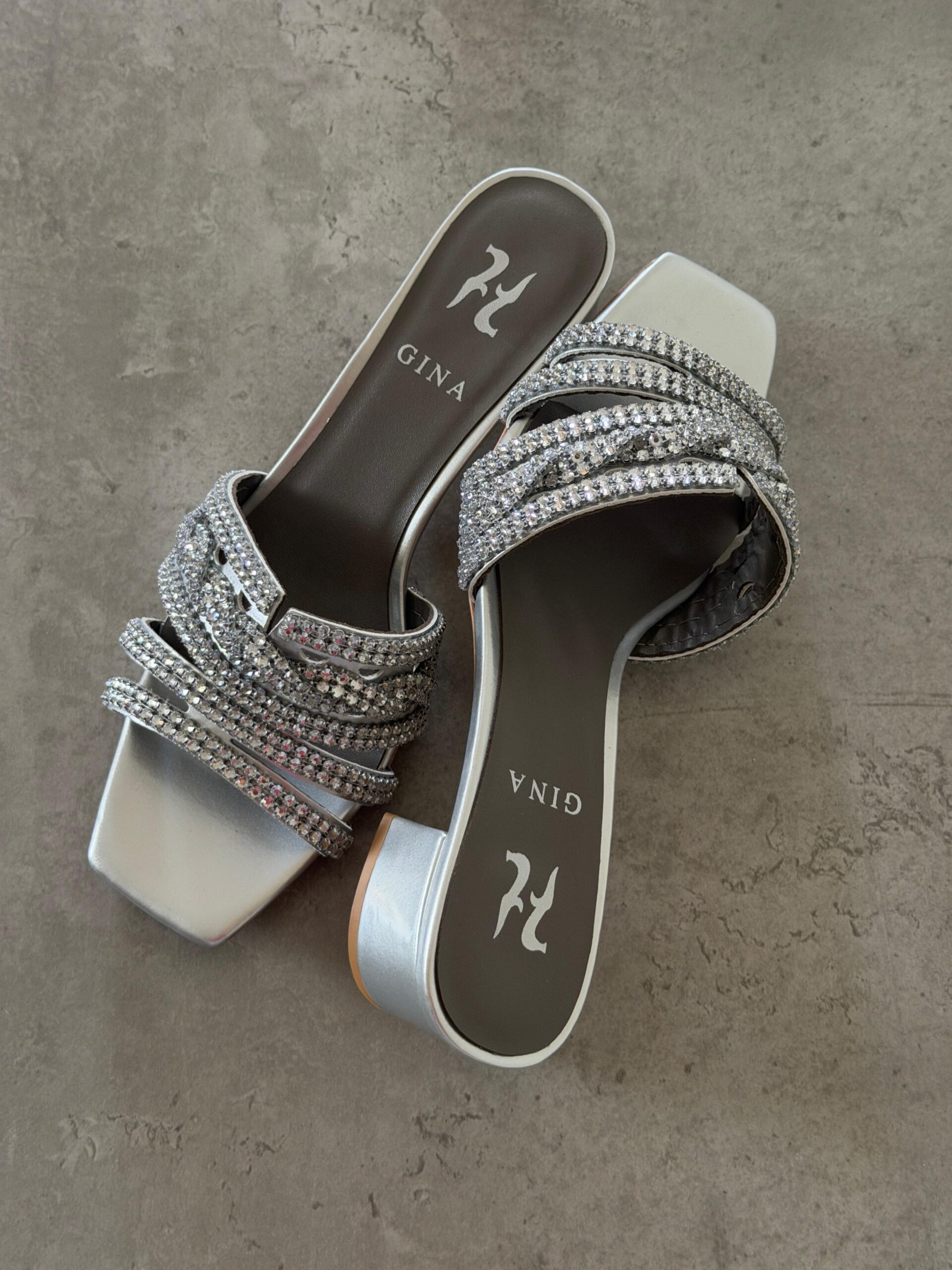 Gina Leather Embellished Roma Mules 35 - Image 9