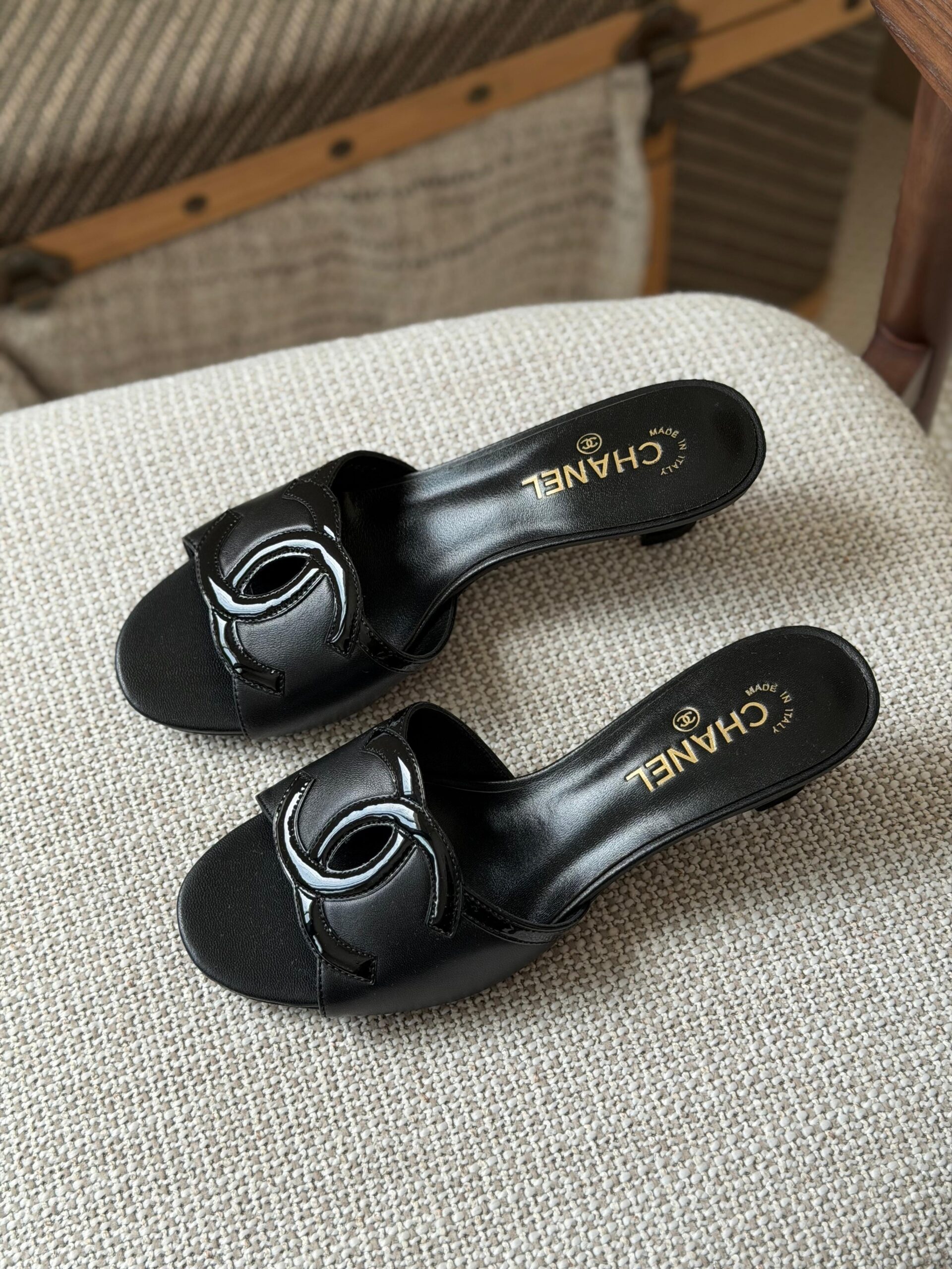 Chanel Lambskin Sandals - Image 8