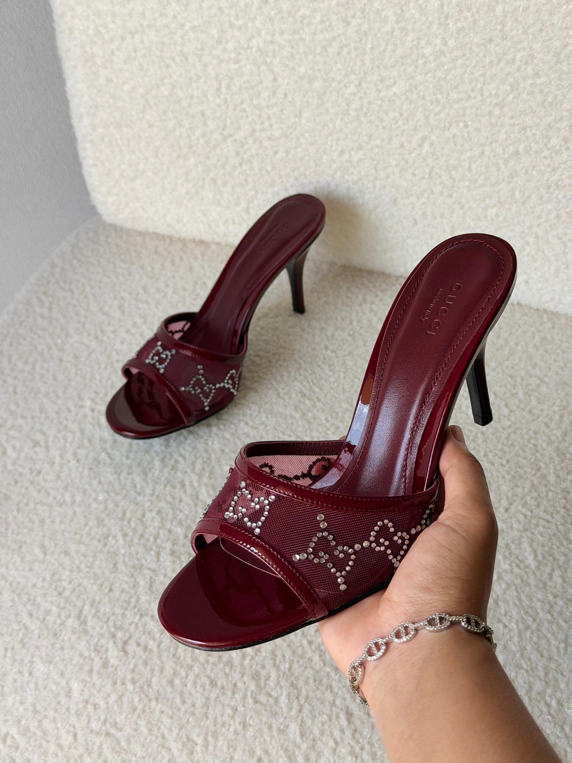 Gucci GG crystal sandals - Image 11
