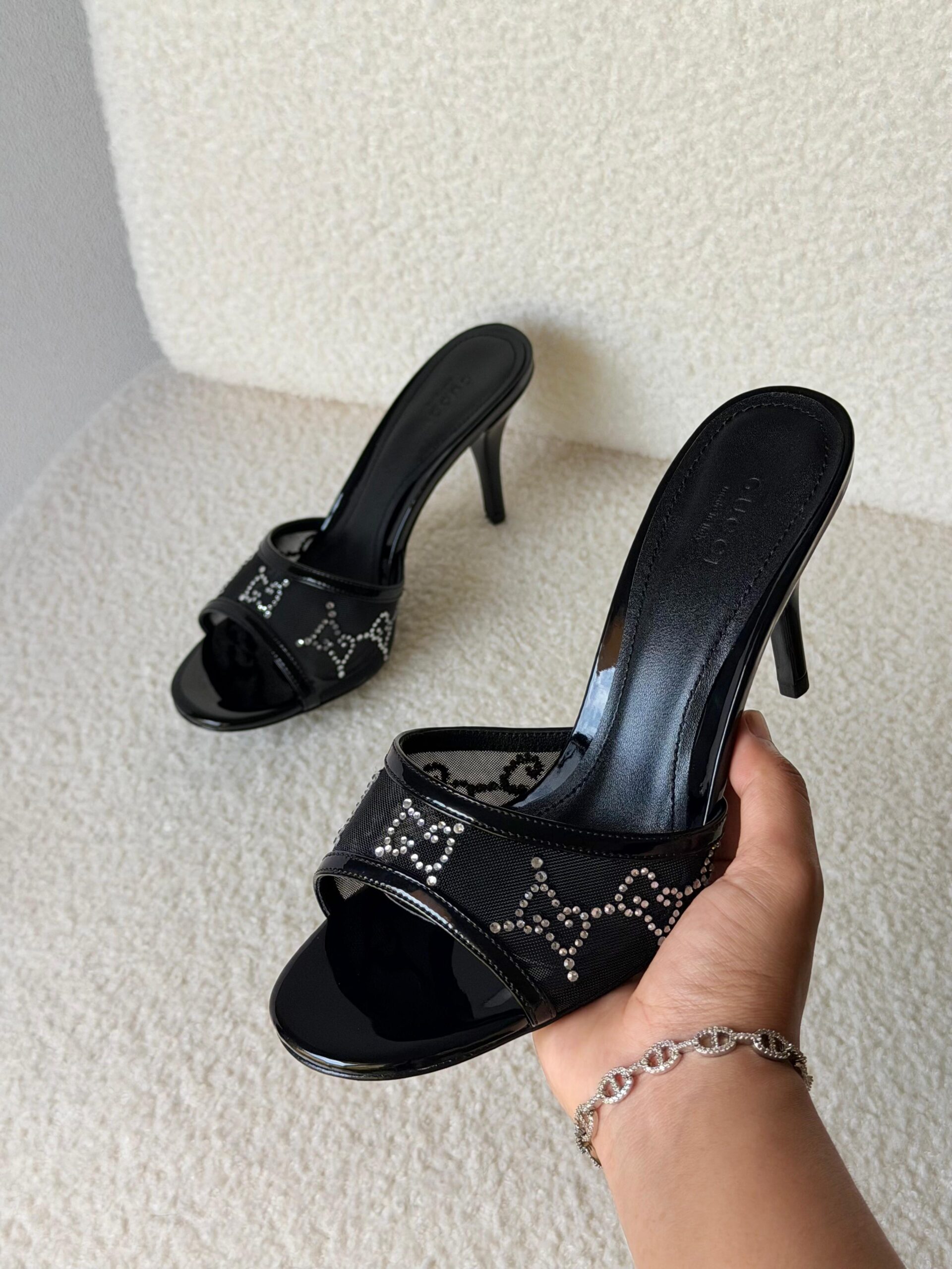 Gucci GG crystal sandals - Image 9