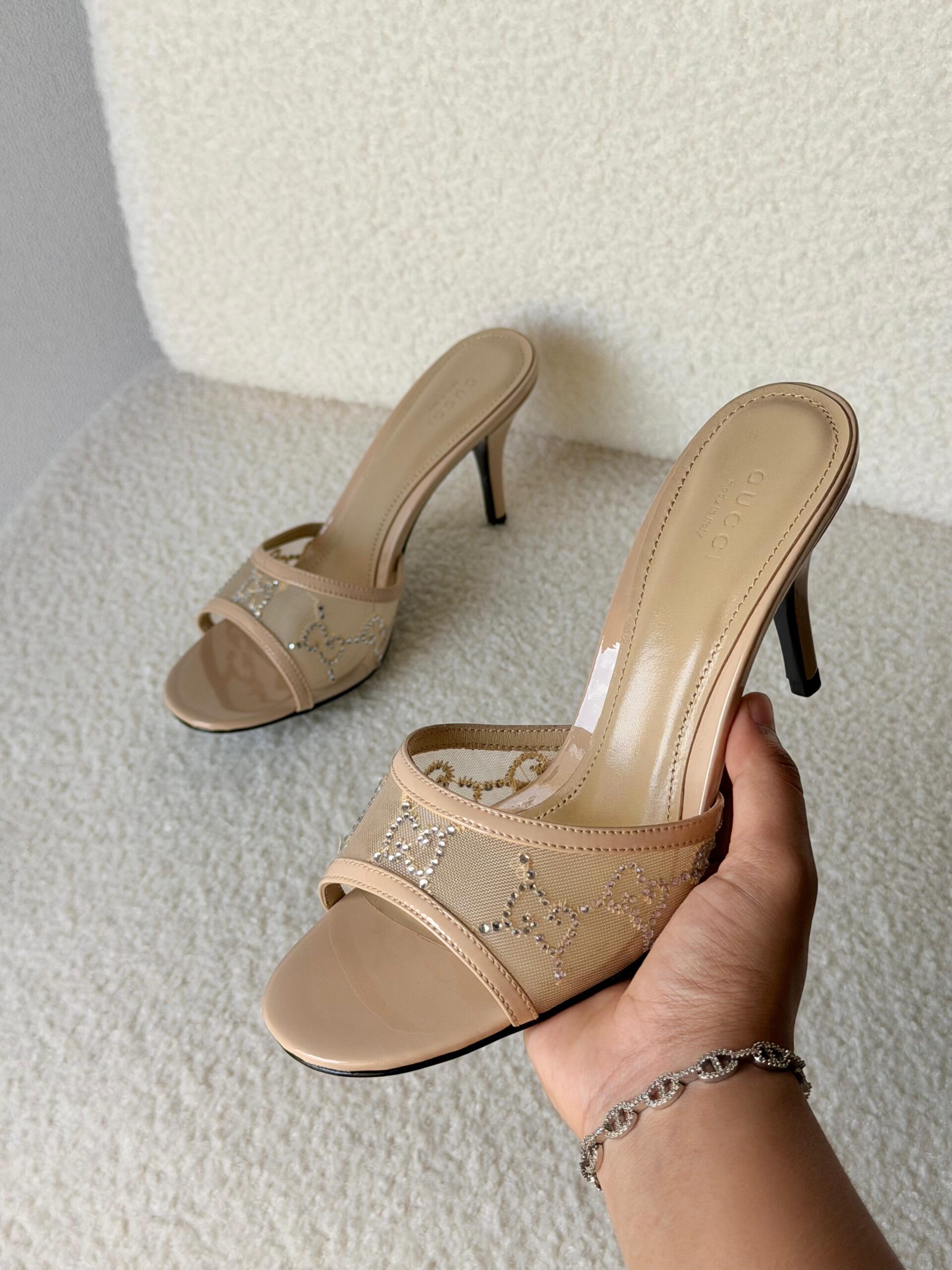 Gucci GG crystal sandals - Image 6