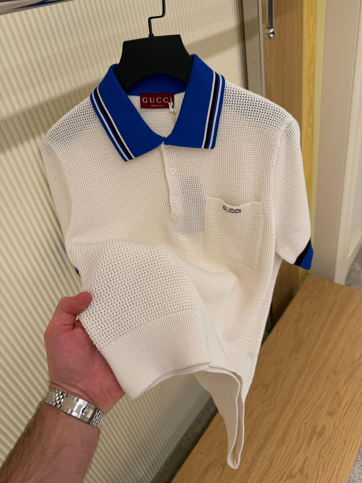 Gucci waffle-knit Cotton Polo Shirt - Image 4
