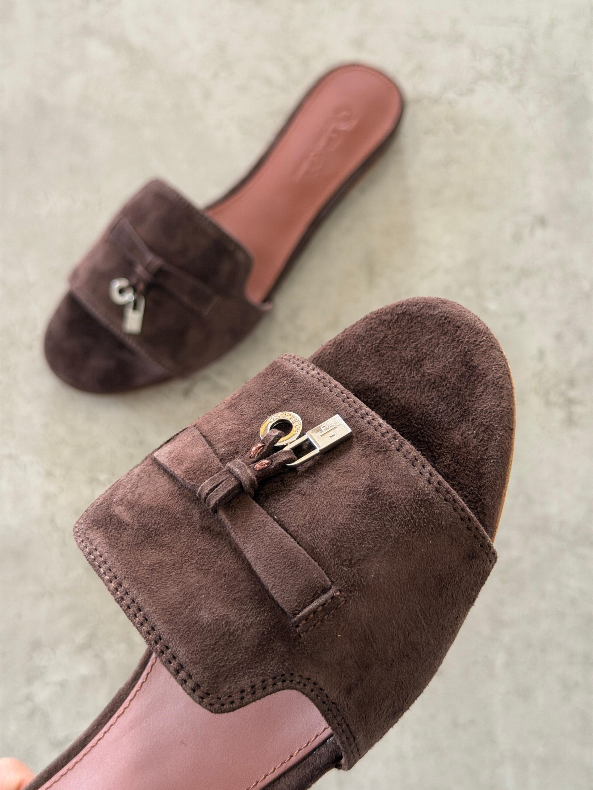Buy Loro Piana brown Summer Charms Flats - Image 3