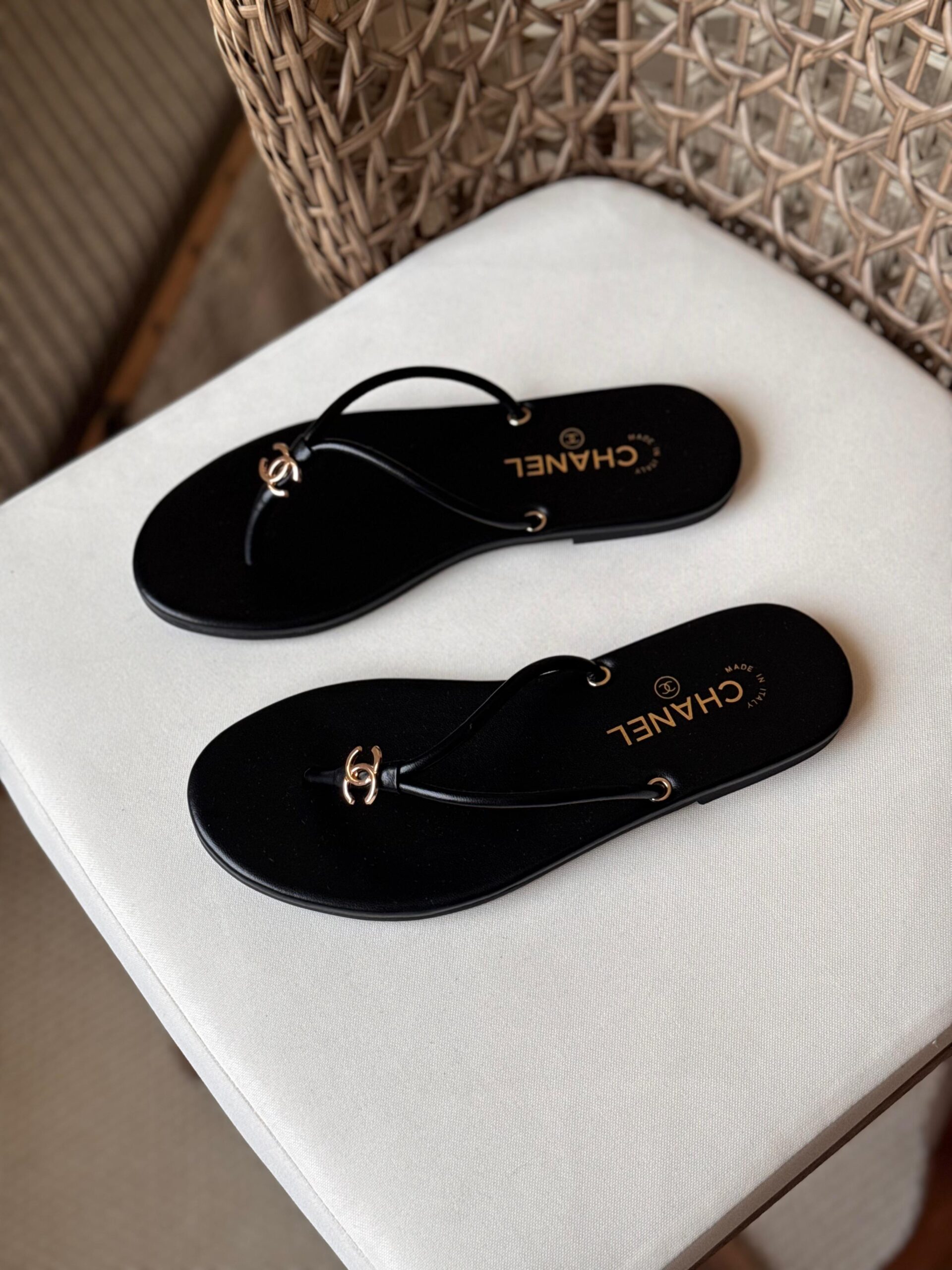 Chanel Thongs calfskin