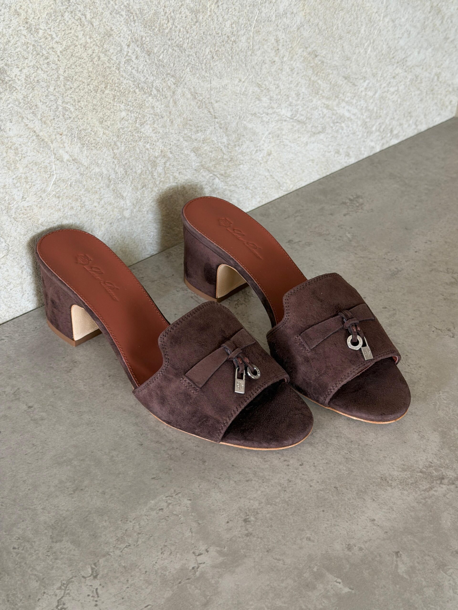 Loro Piana Summer Charms 55 Mule Sandals in Suede Goatskin - Image 7
