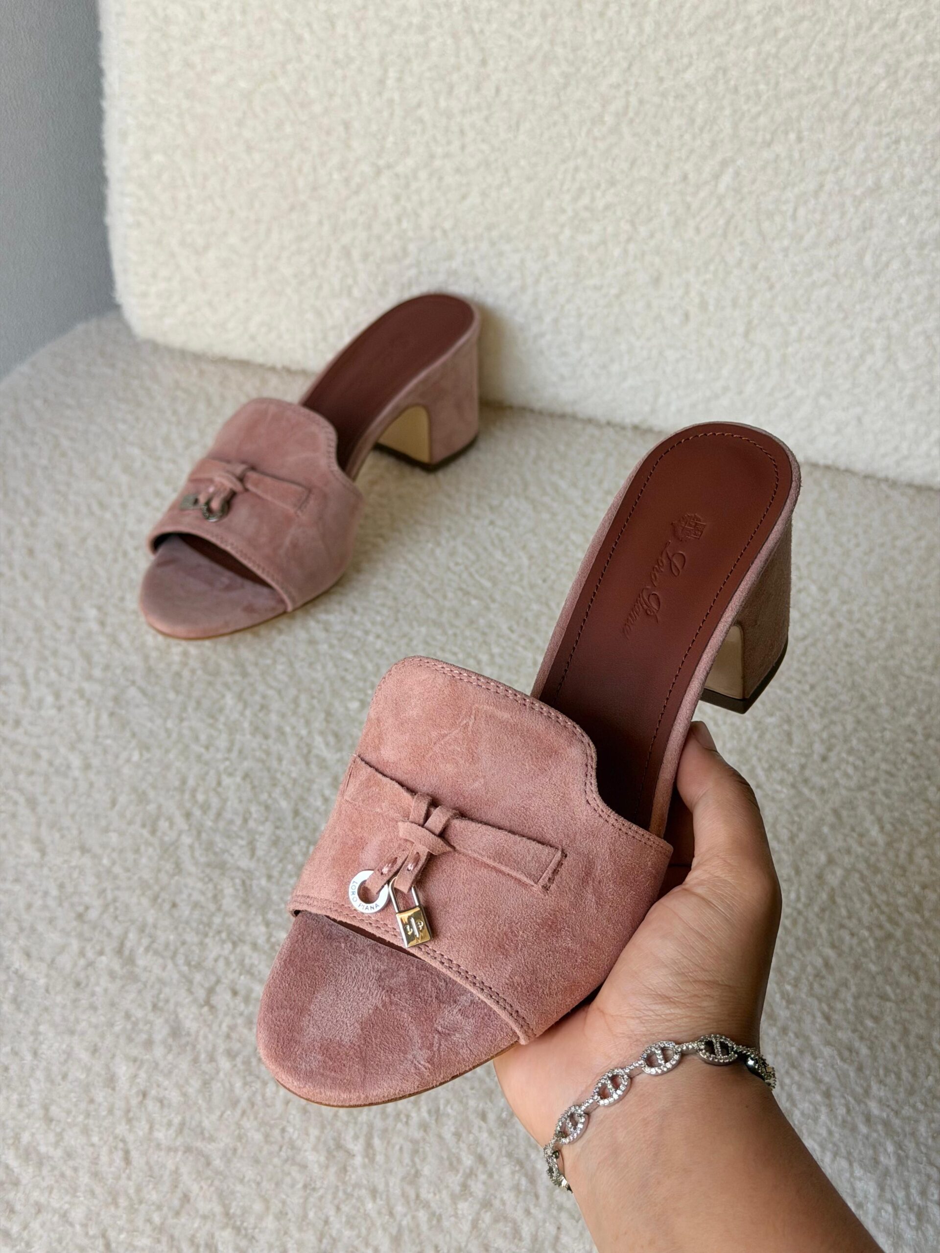 Loro Piana Summer Charms 55 Mule Sandals in Suede Goatskin - Image 38