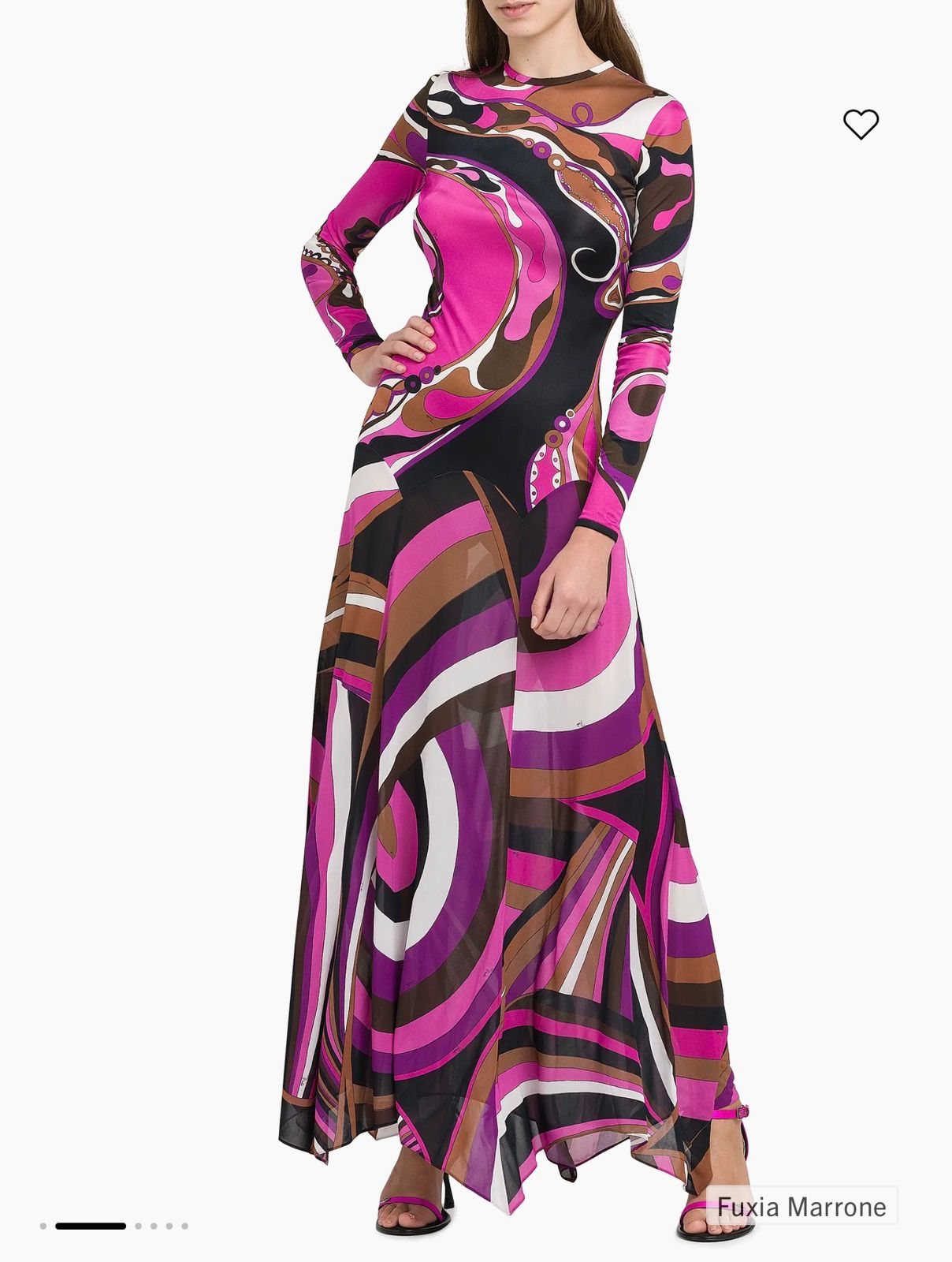 Pucci Parade Jersey Organzino Maxi Dress