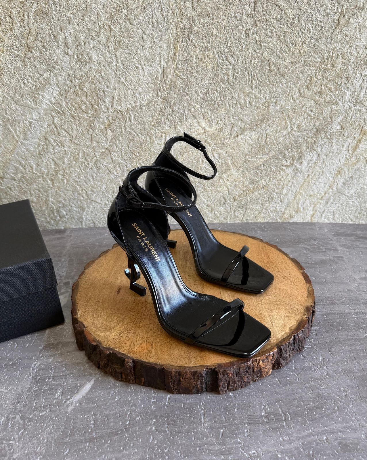 Saint Laurent Opyum 85mm patent-leather Sandals - Image 2
