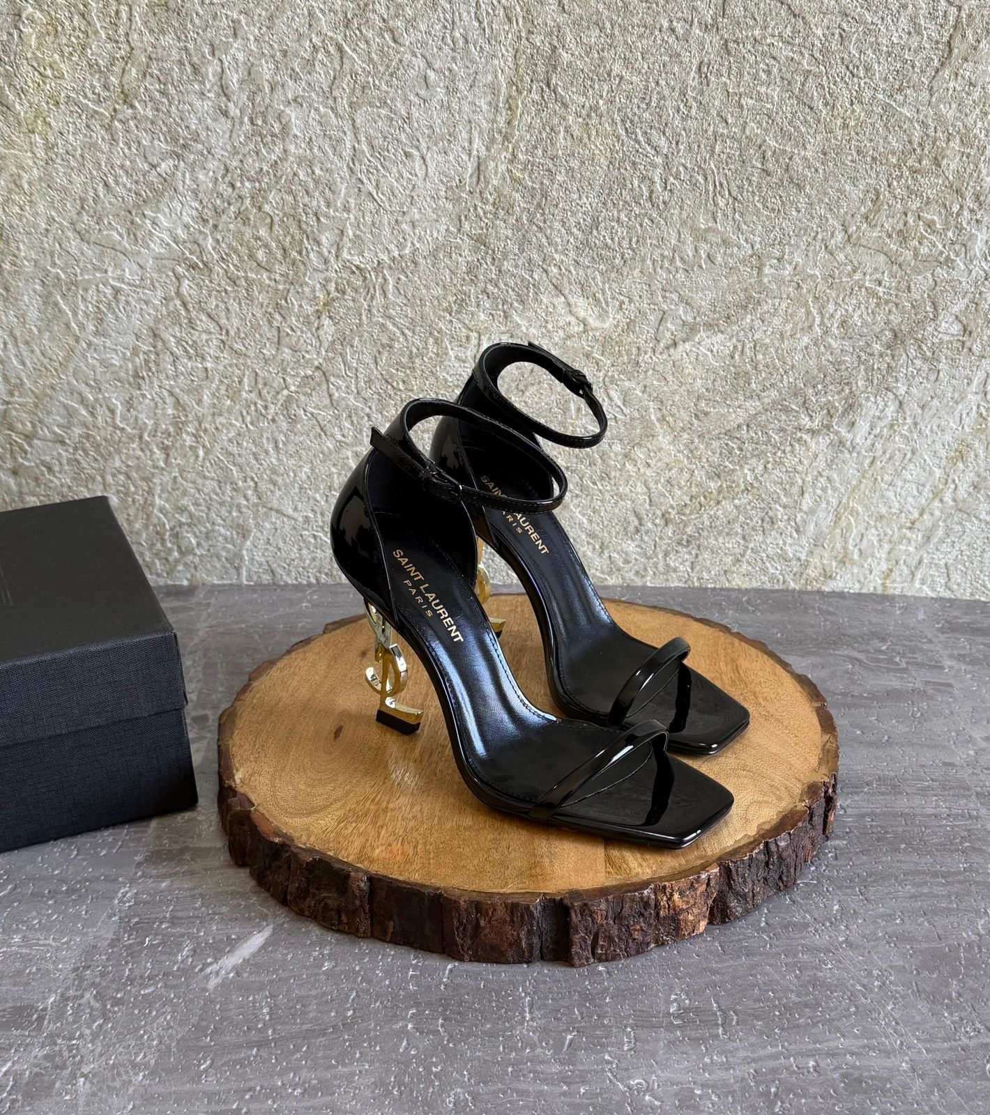 Saint Laurent Opyum 85mm patent-leather Sandals - Image 2