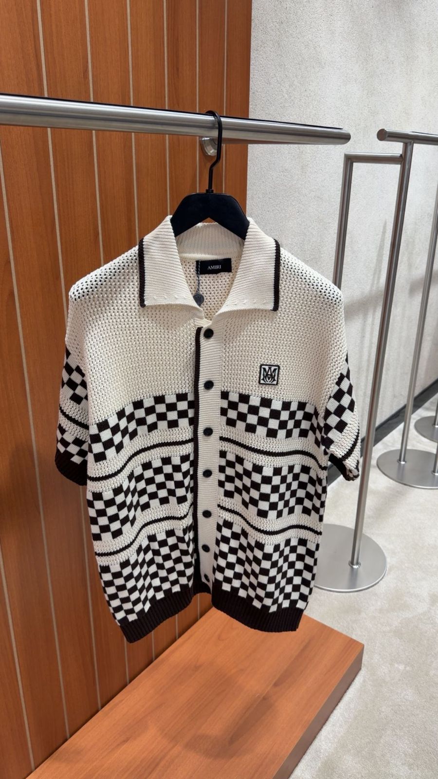 Amiri Checkered Mesh Wool shirt - Image 5