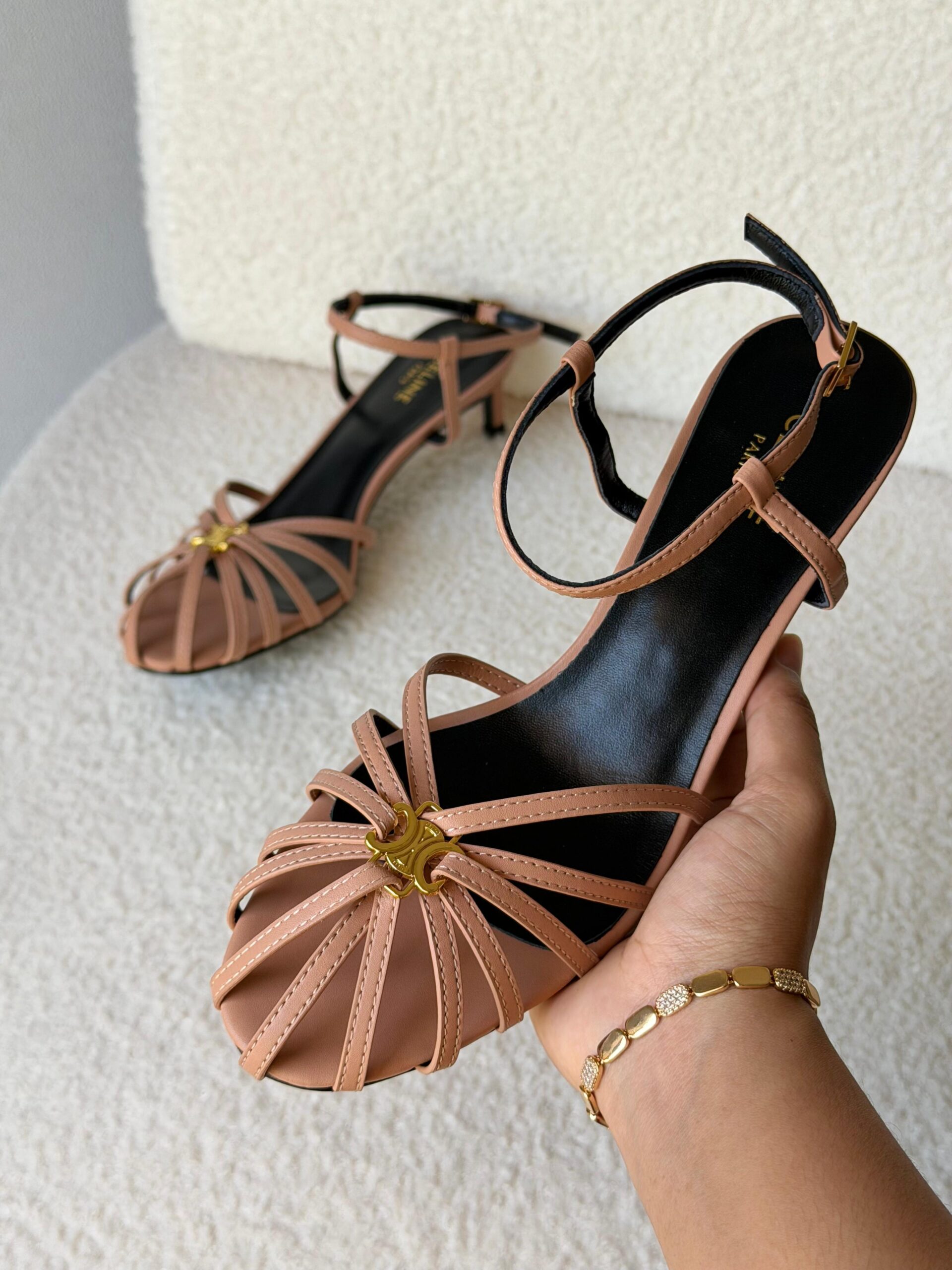 CELINE TRIOMPHE SANDAL IN LAMINATED CALFSKIN - Image 2