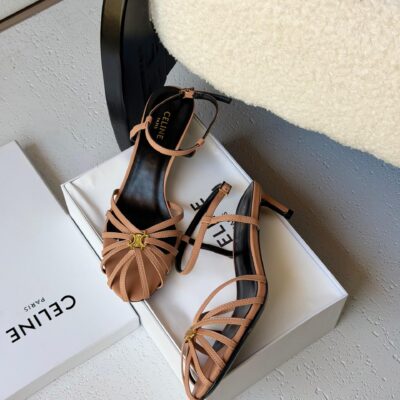 CELINE TRIOMPHE SANDAL IN LAMINATED CALFSKIN