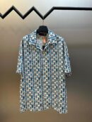 LV Monogram Printed Silk Short-Sleeved Shirt