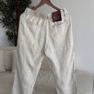 Loro Piana Cotton & Linen Tapered Trousers