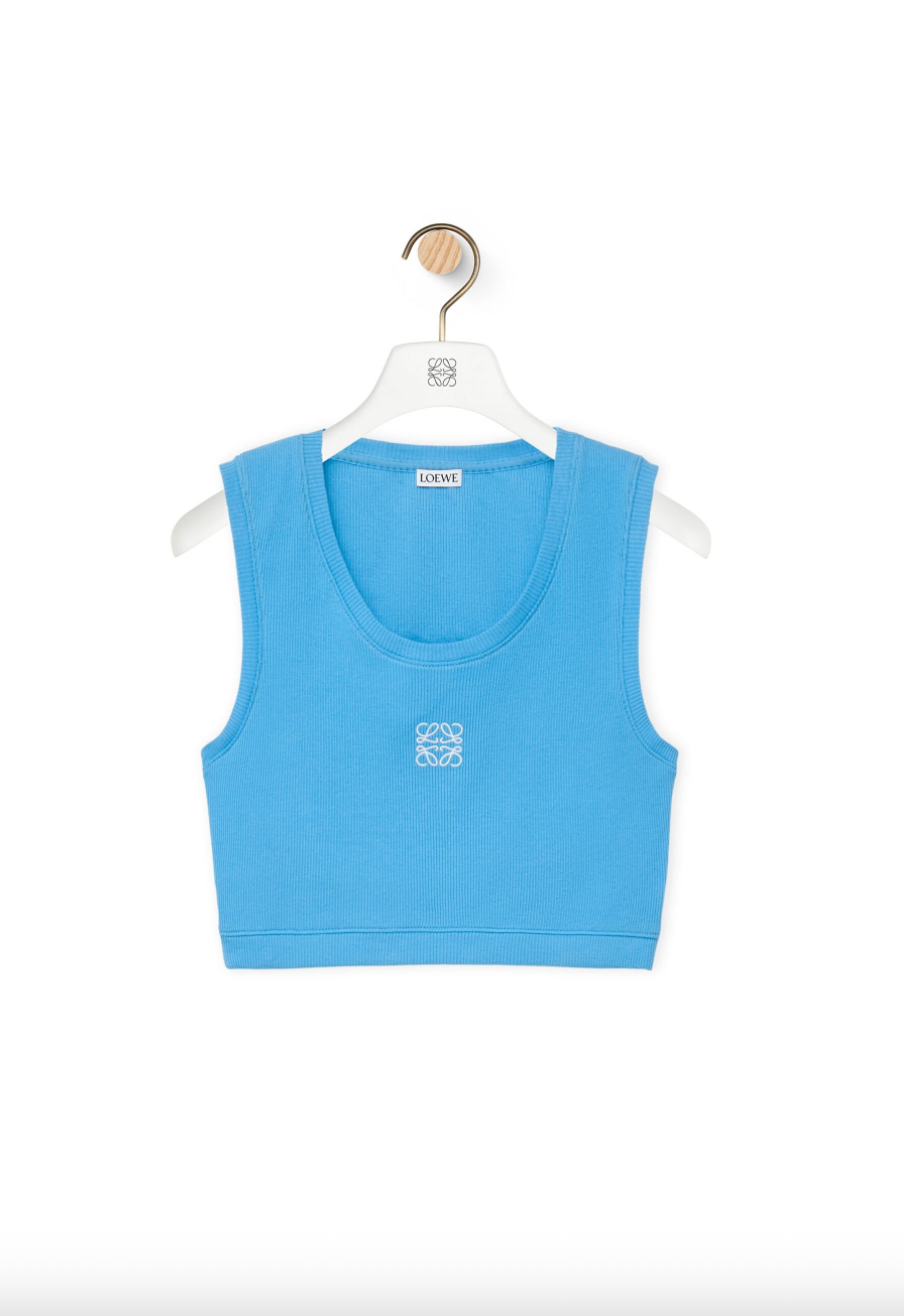Loewe Cropped Anagram tank top in cotton - Image 2