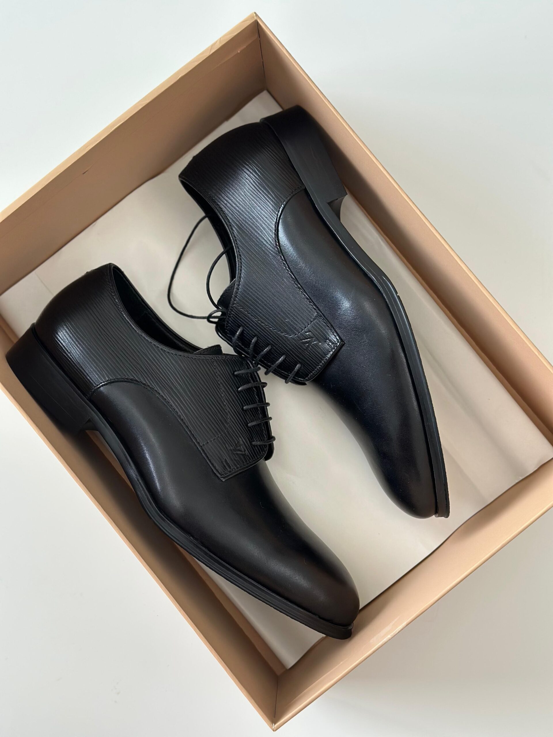 Louis Vuitton Black Leather Haussmann Derby - Image 4
