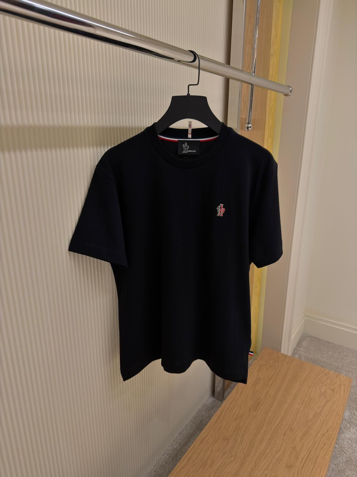 MONCLER Logo Patch Cotton T-Shirt - Image 4