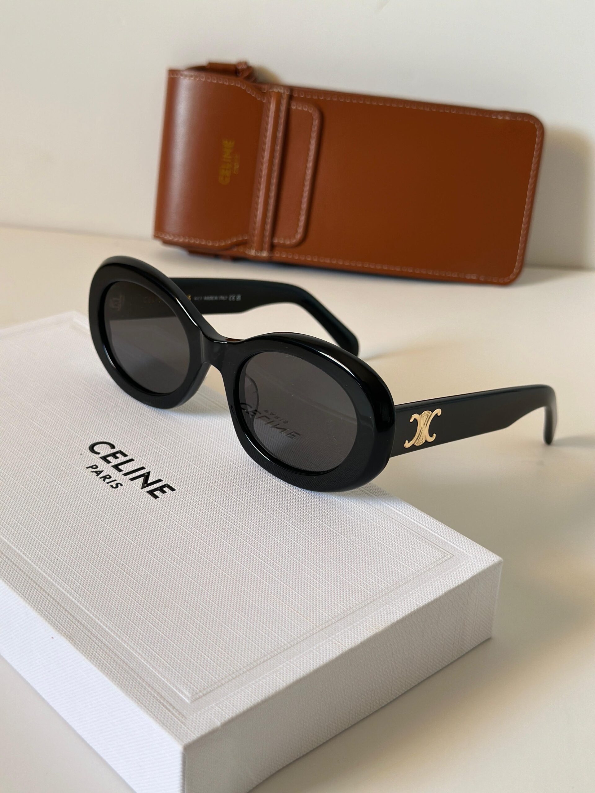 CELINE Triomphe round sunglassesc - Image 3