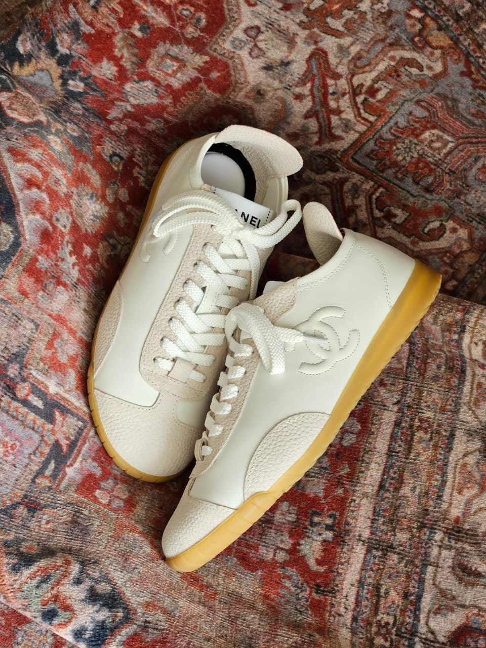 Chanel Sneakers - Calfskin & embossed suede - Image 5