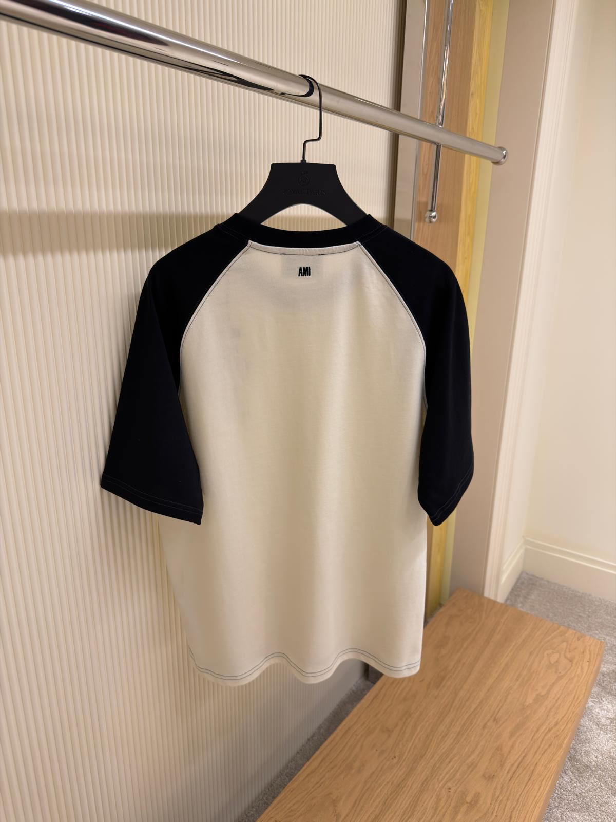 Ami Paris Cotton Two-Tone Ami De Coeur T-Shirt - Image 4