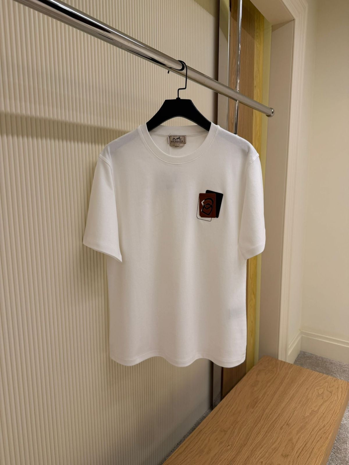Hermes T-shirt with leather detail - Image 9